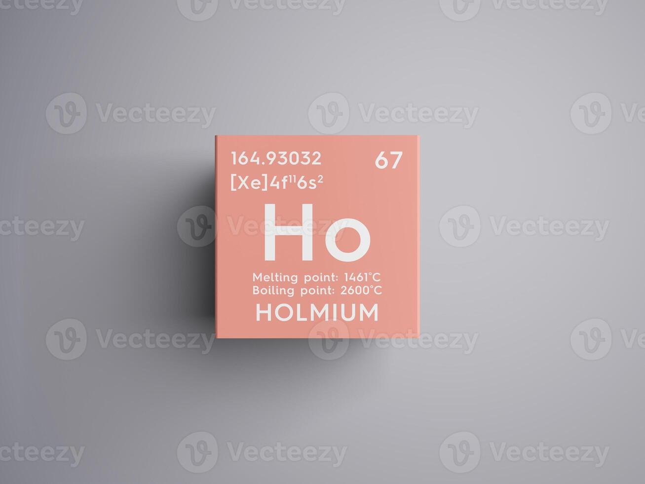 Holmium. Lanthanoids. Chemical Element of Mendeleev's Periodic Table. 3D illustration. photo