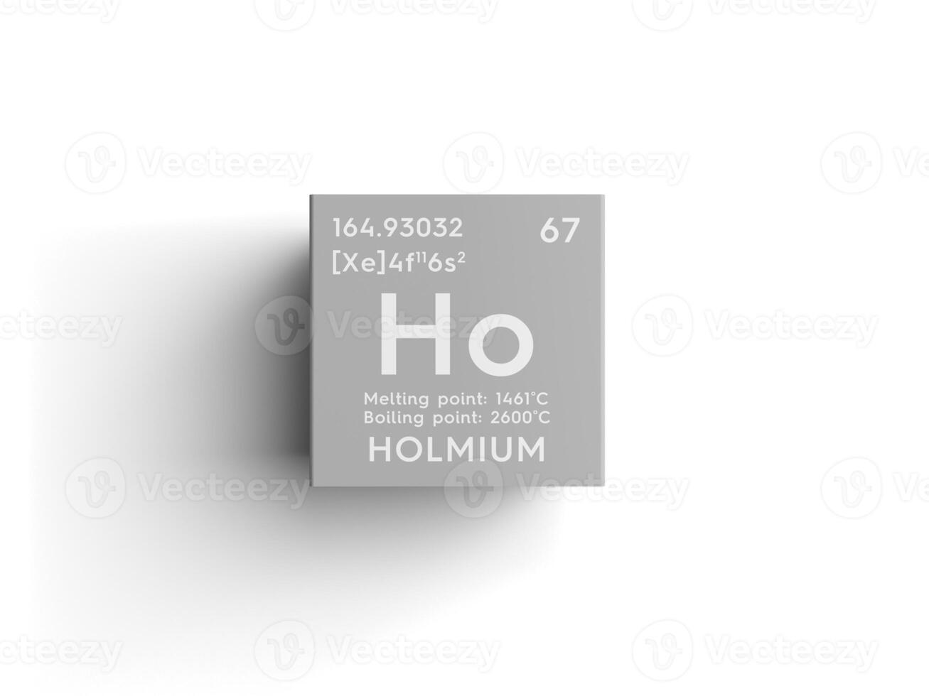 Holmium. Lanthanoids. Chemical Element of Mendeleev's Periodic Table. 3D illustration. photo