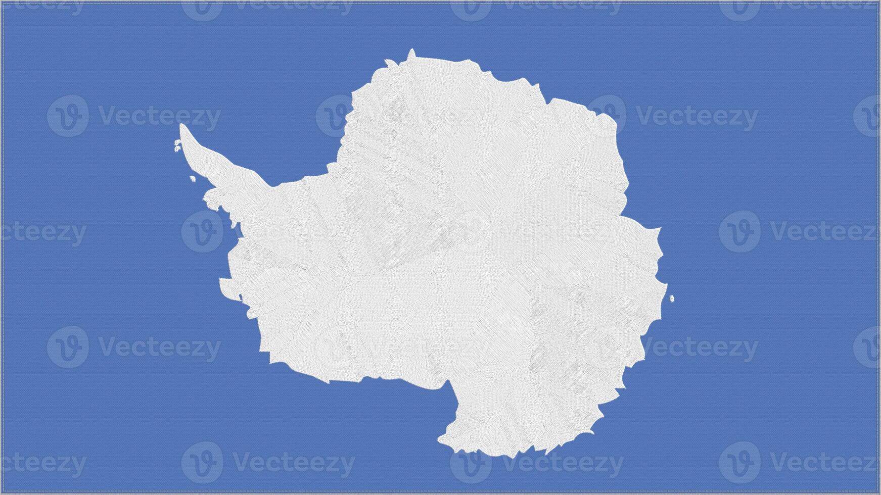 Antarctica embroidery flag. Antarctica emblem stitched fabric. Embroidered coat of arms. Country symbol textile background. photo