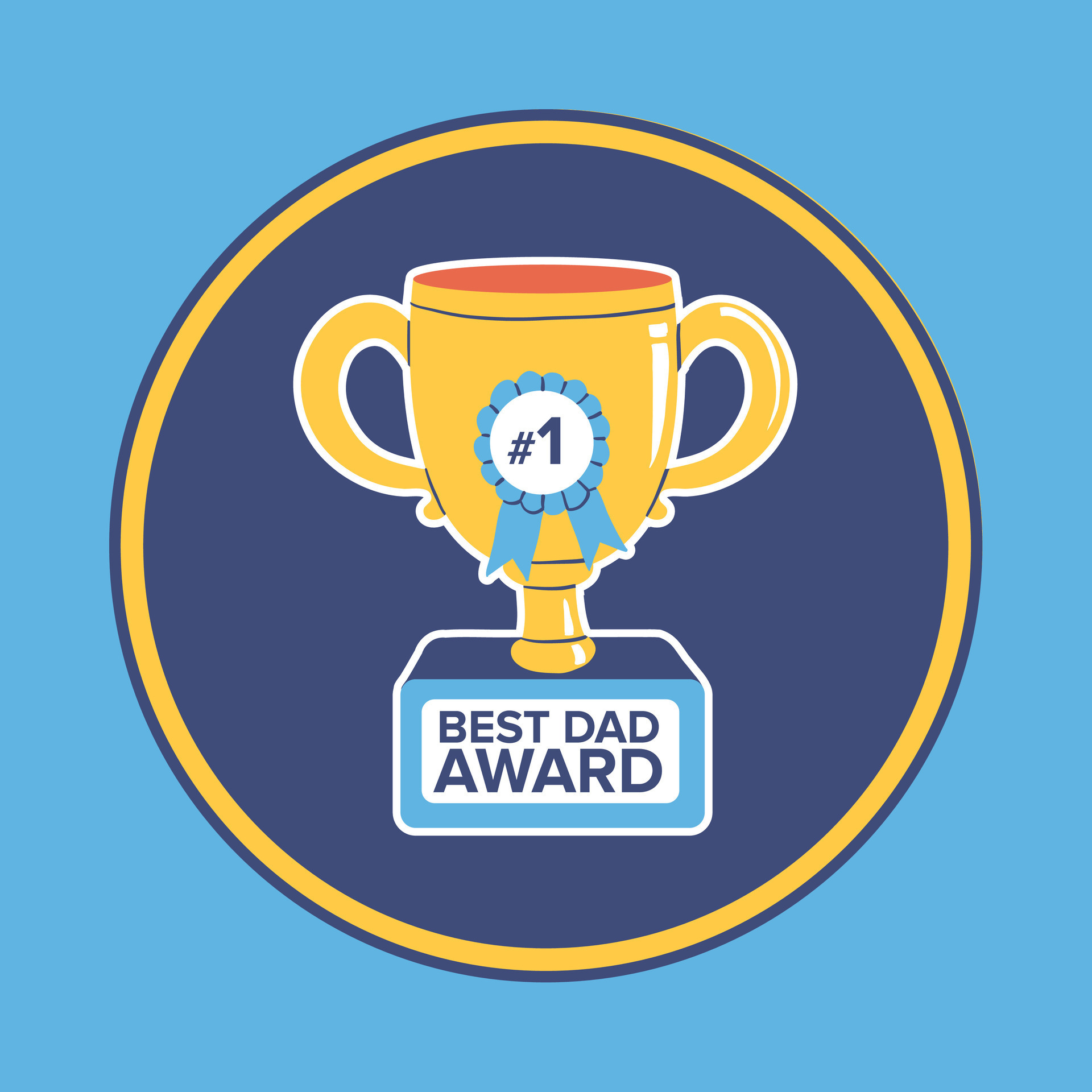 best dad award ribbon sticker 46148235 Vector Art at Vecteezy