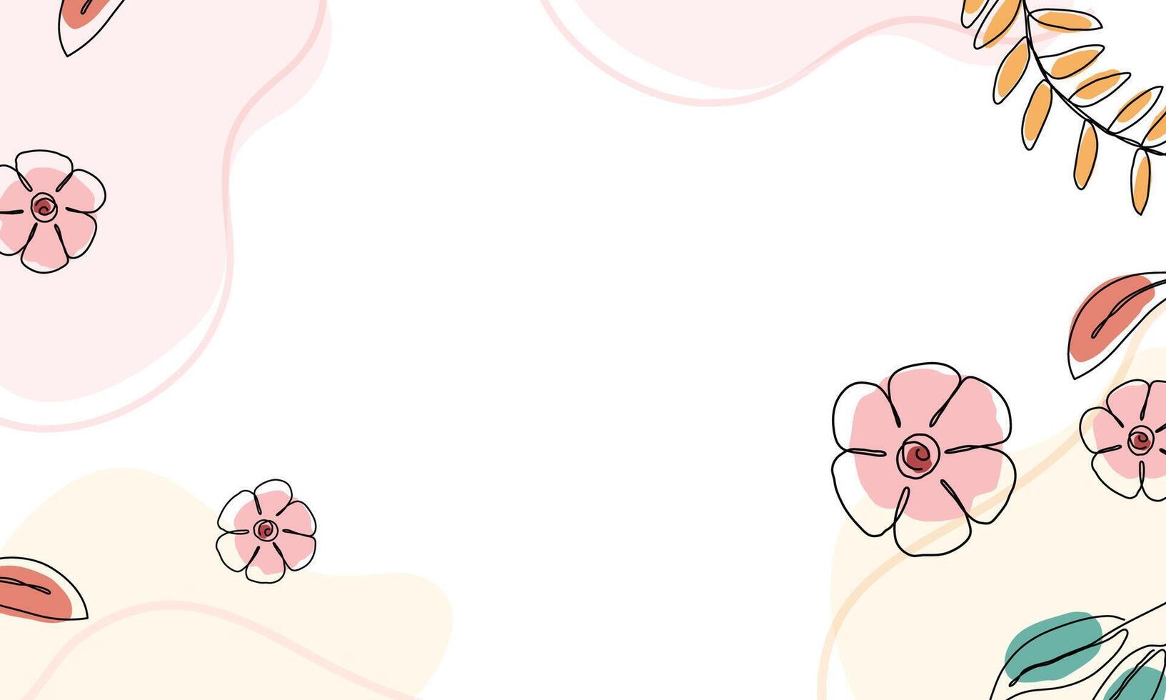 Hand drawn flat design abstract doodle background vector