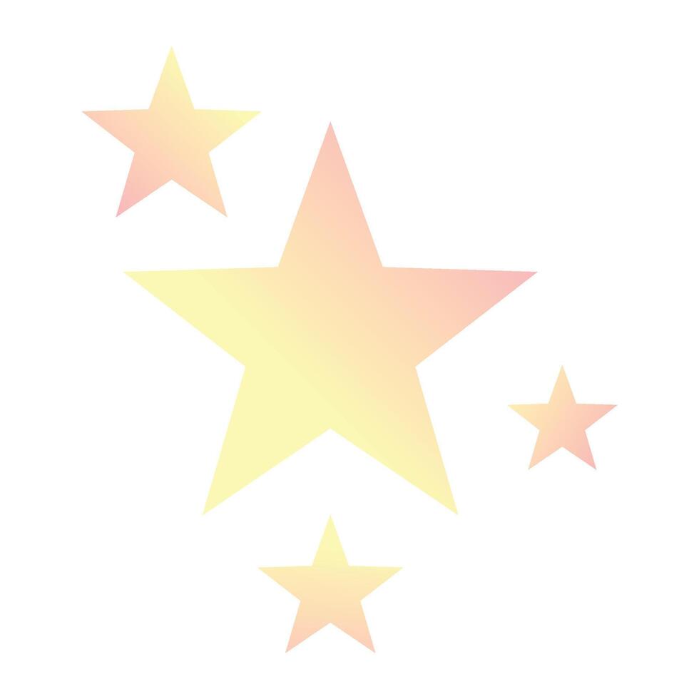 Star set with shiny sparkles element vector
