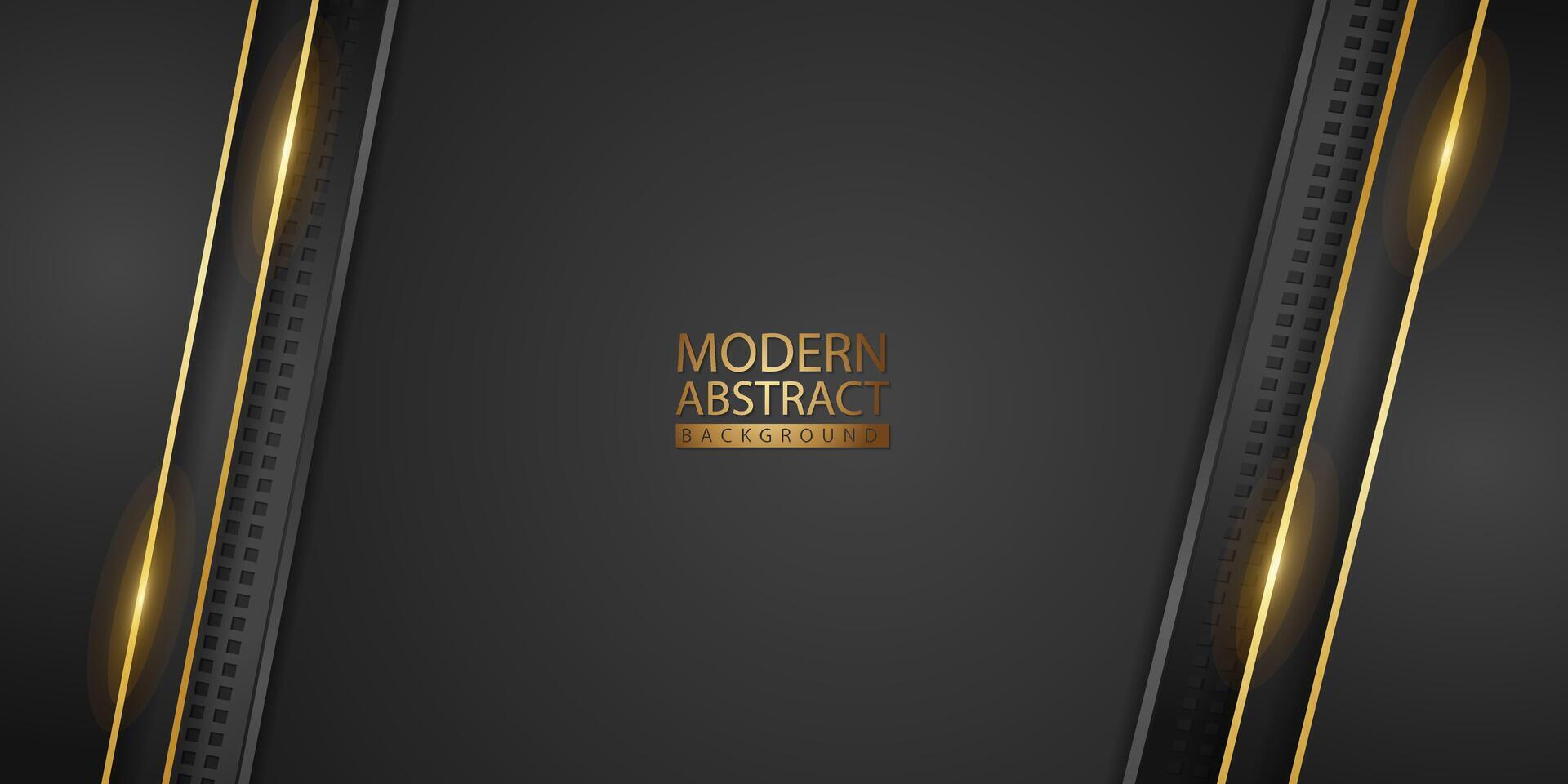Abstract background with glitter and golden lines glowing dots golden combinations. vector