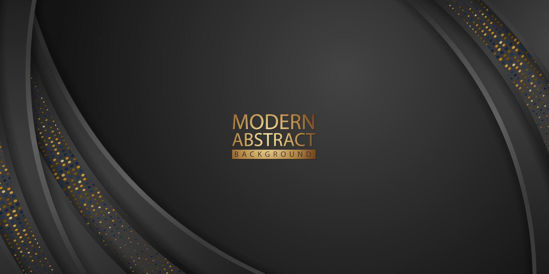 Abstract background with glitter and golden lines glowing dots golden combinations. vector