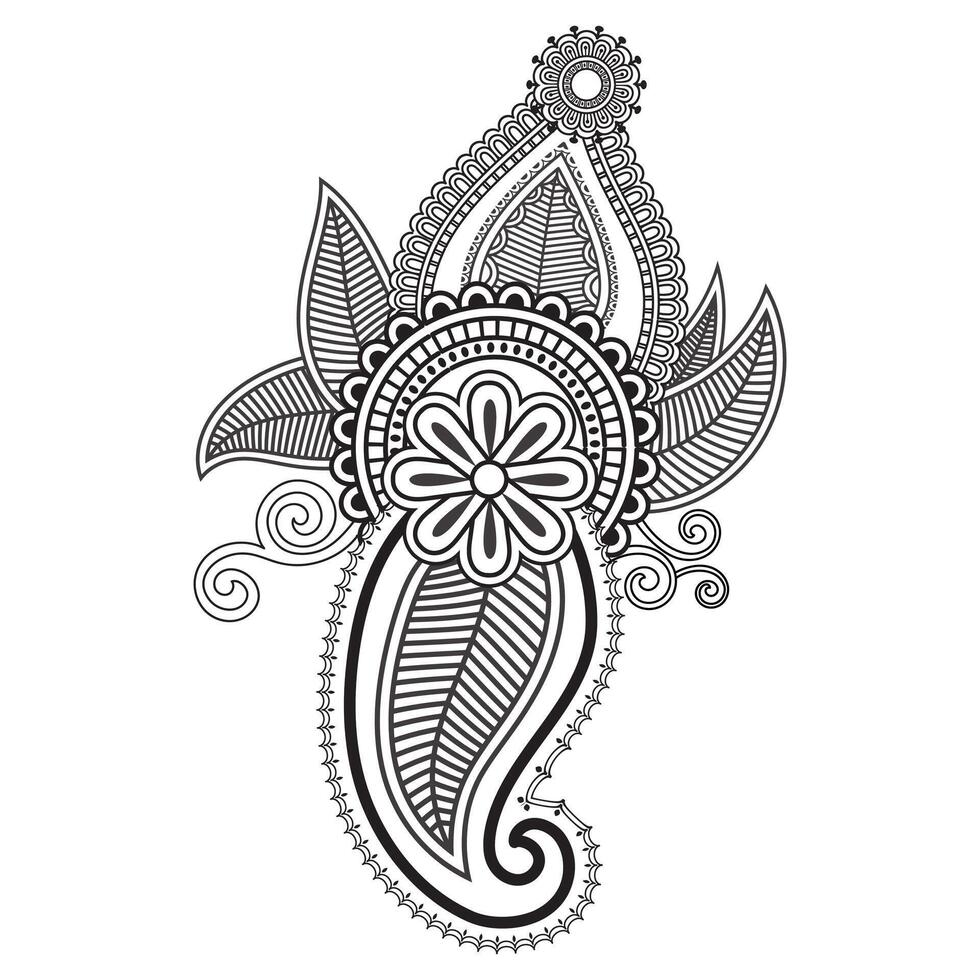 Traditional and Cultural Beautiful pattern design, tato design, mandala patterns, Arabic patterns, Rangoli, Alpona, Kolam, Paisley line art. vector
