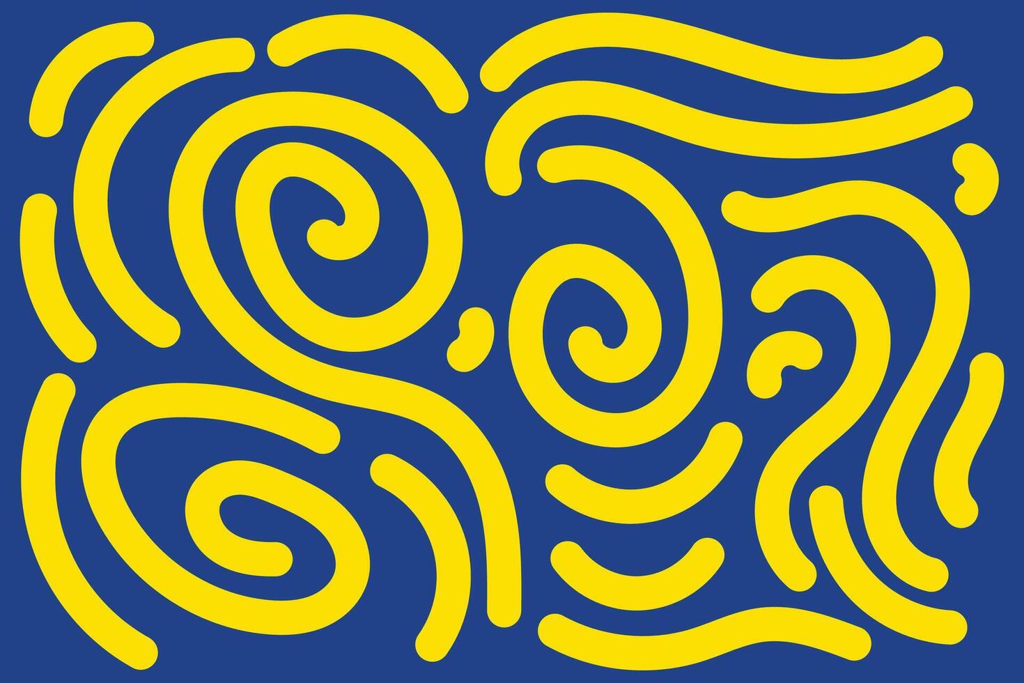 Doodle Abstract Background Landscape with Yellow and Blue colors for your graphic resource vector