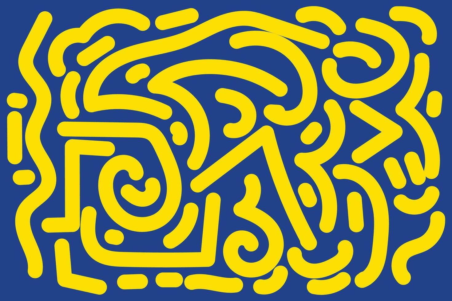 Doodle Abstract Background Landscape with Yellow and Blue colors for your graphic resource vector
