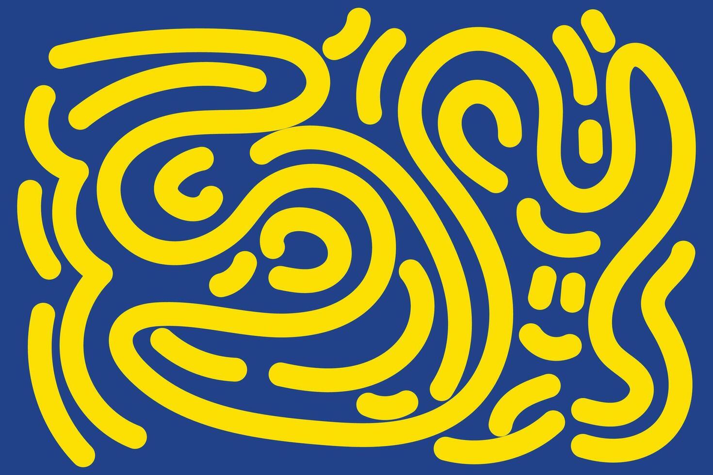 Doodle Abstract Background Landscape with Yellow and Blue colors for your graphic resource vector