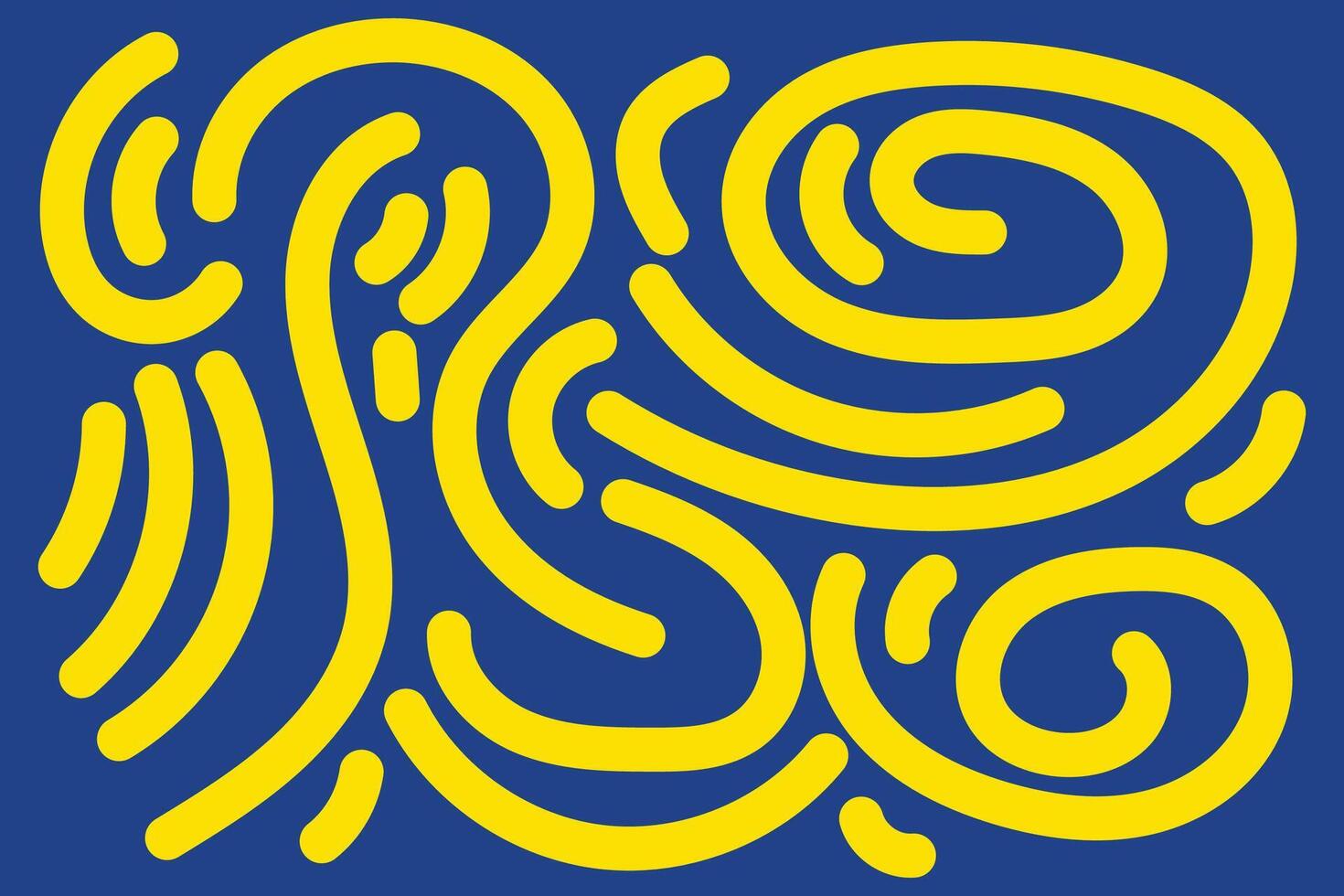 Doodle Abstract Background Landscape with Yellow and Blue colors for your graphic resource vector