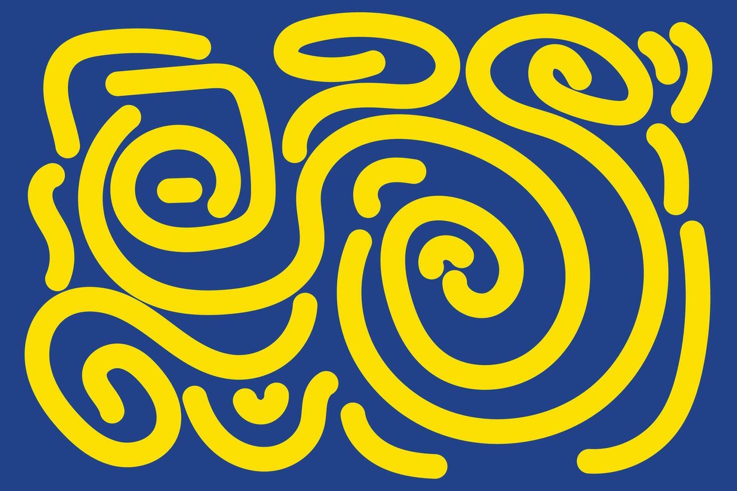 Doodle Abstract Background Landscape with Yellow and Blue colors for your graphic resource vector