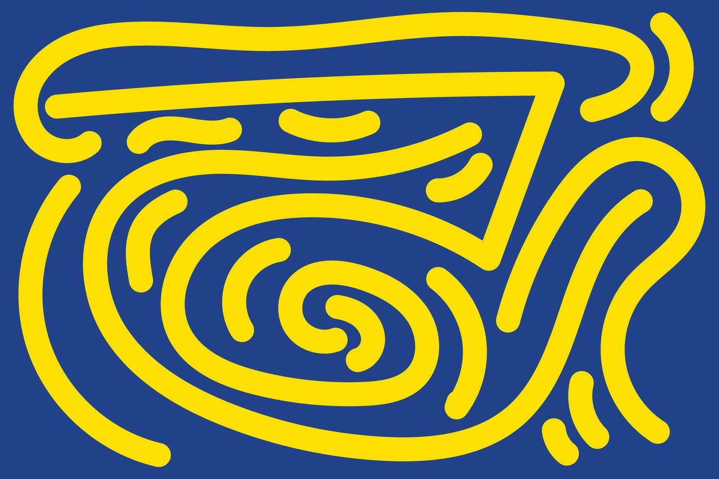 Doodle Abstract Background Landscape with Yellow and Blue colors for your graphic resource vector