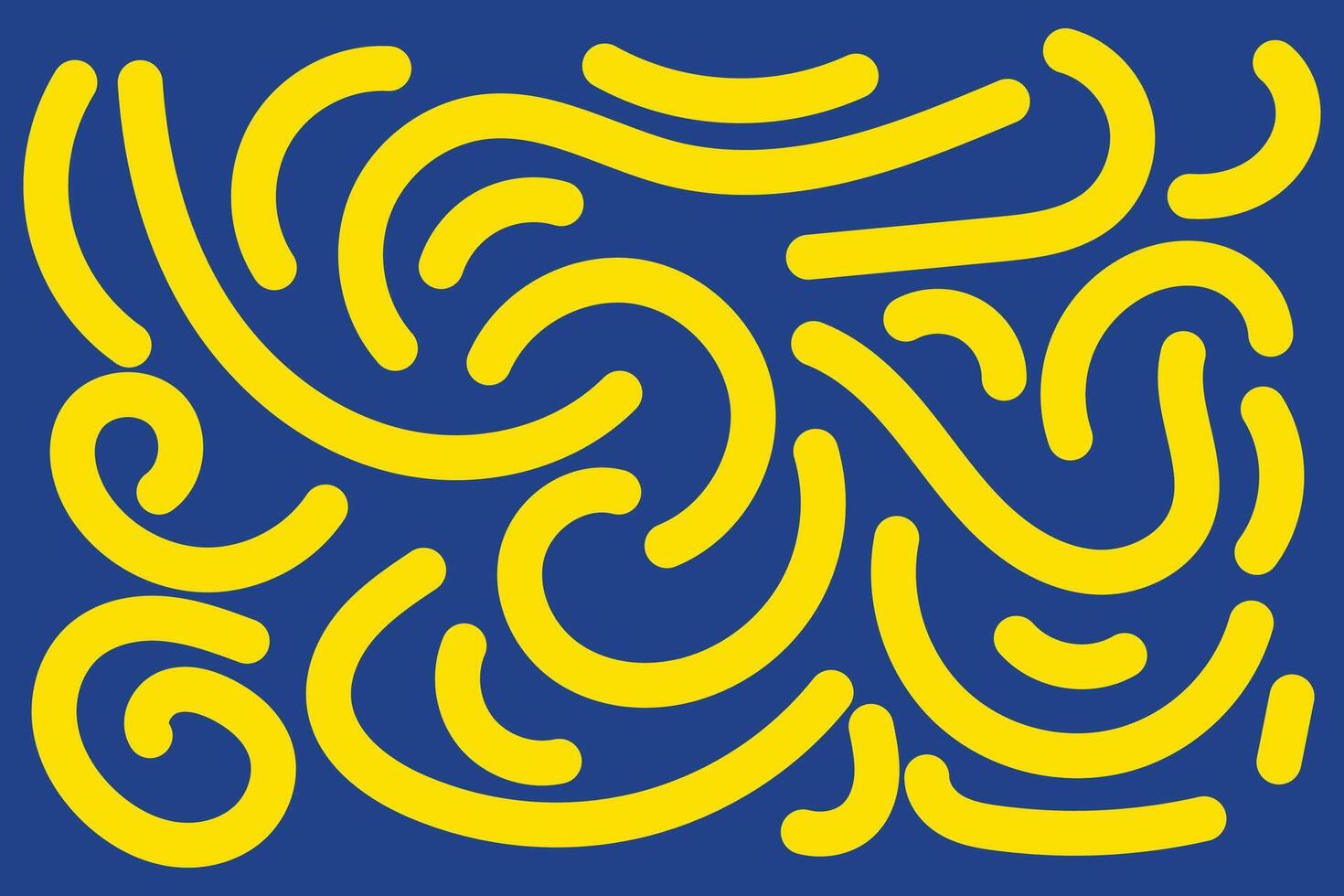 Doodle Abstract Background Landscape with Yellow and Blue colors for your graphic resource vector