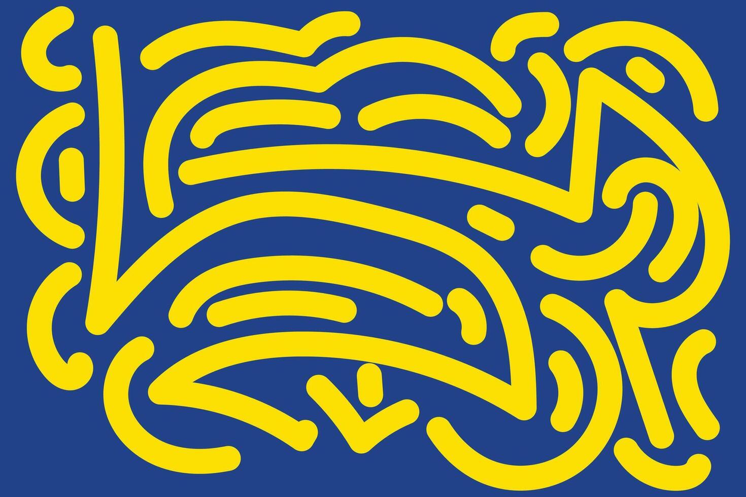 Doodle Abstract Background Landscape with Yellow and Blue colors for your graphic resource vector