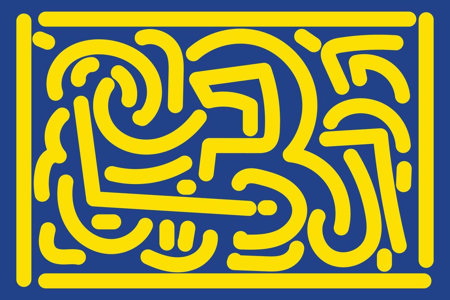 Doodle Abstract Background Landscape with Yellow and Blue colors for your graphic resource vector