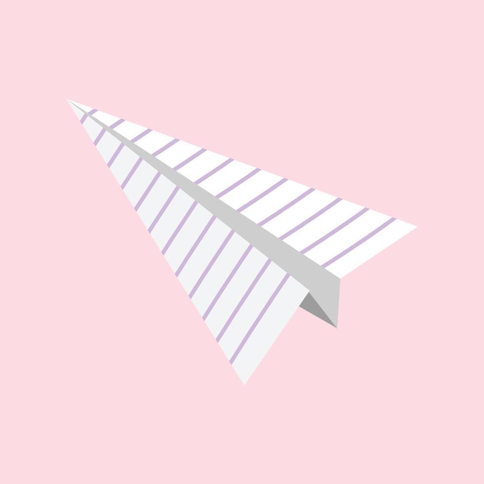 White paper plane with red background vector