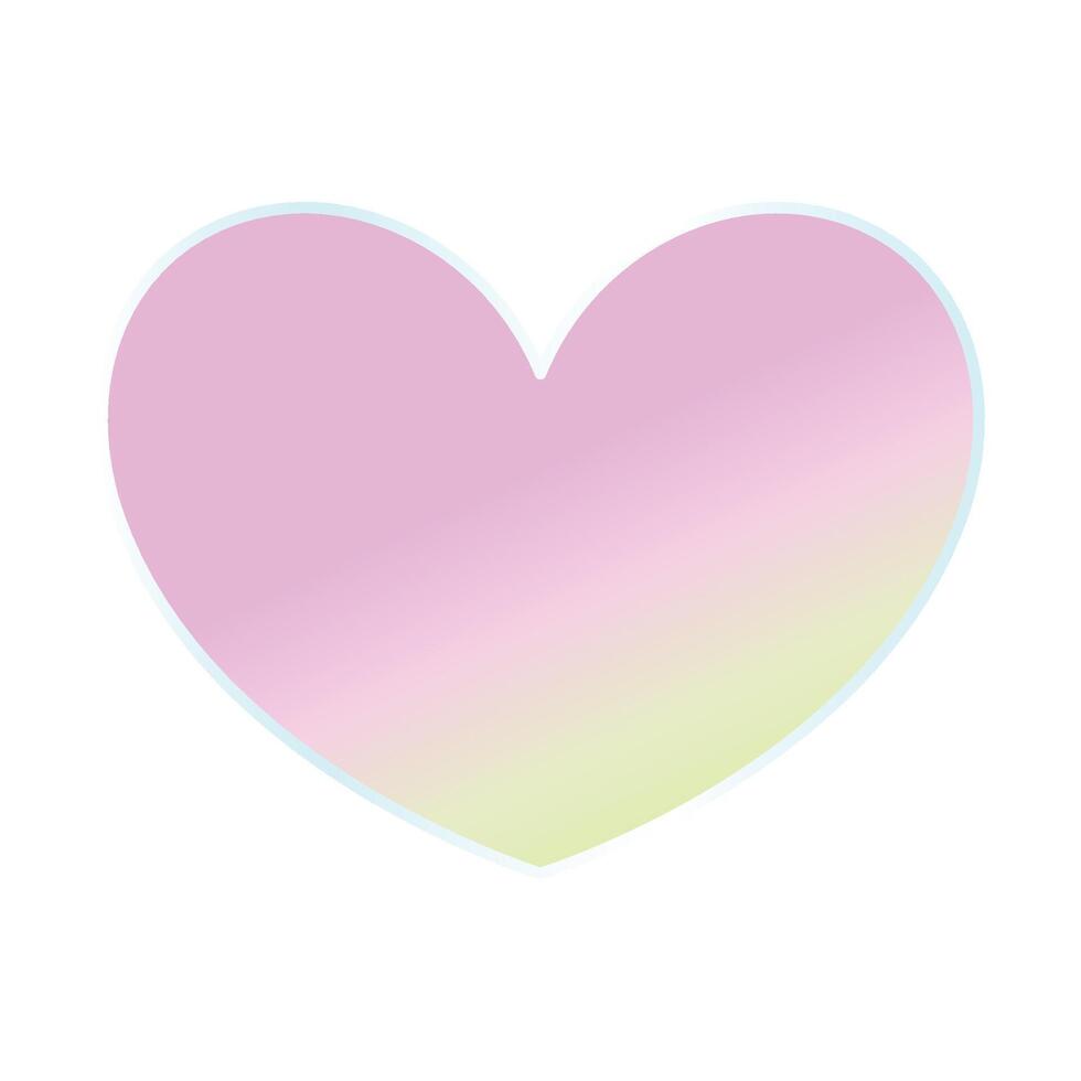 Gradient isolated heart on white background vector