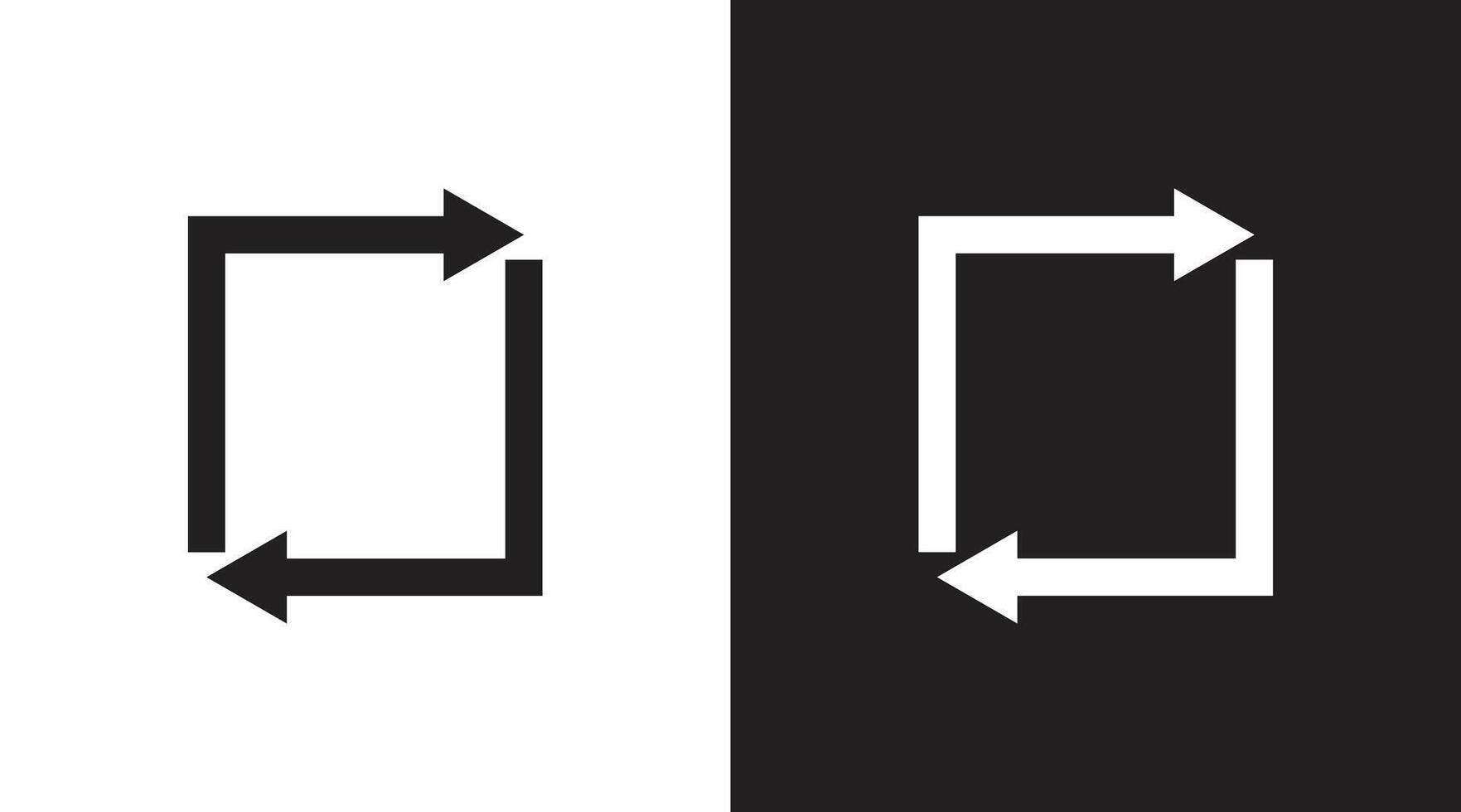 Repeat, loop sign icon for apps and website vector