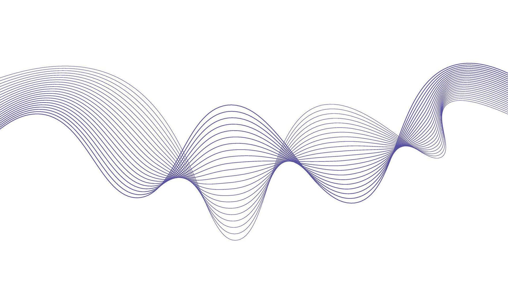 Abstract wave element for design vector