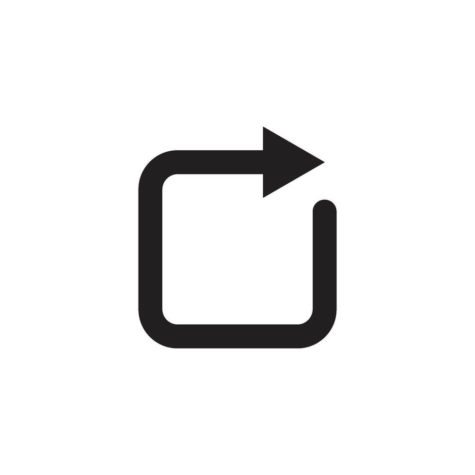 repeat arrow icon for apps and website vector