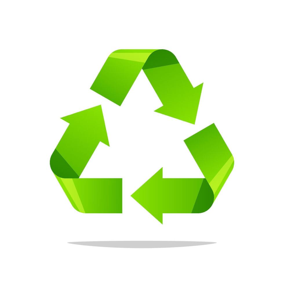 Recycle symbol isolated on white background. vector
