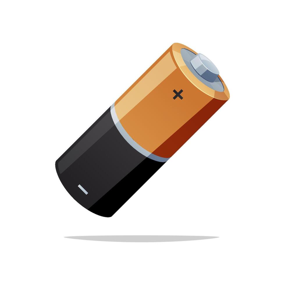 Alkaline battery isolated on white background. vector