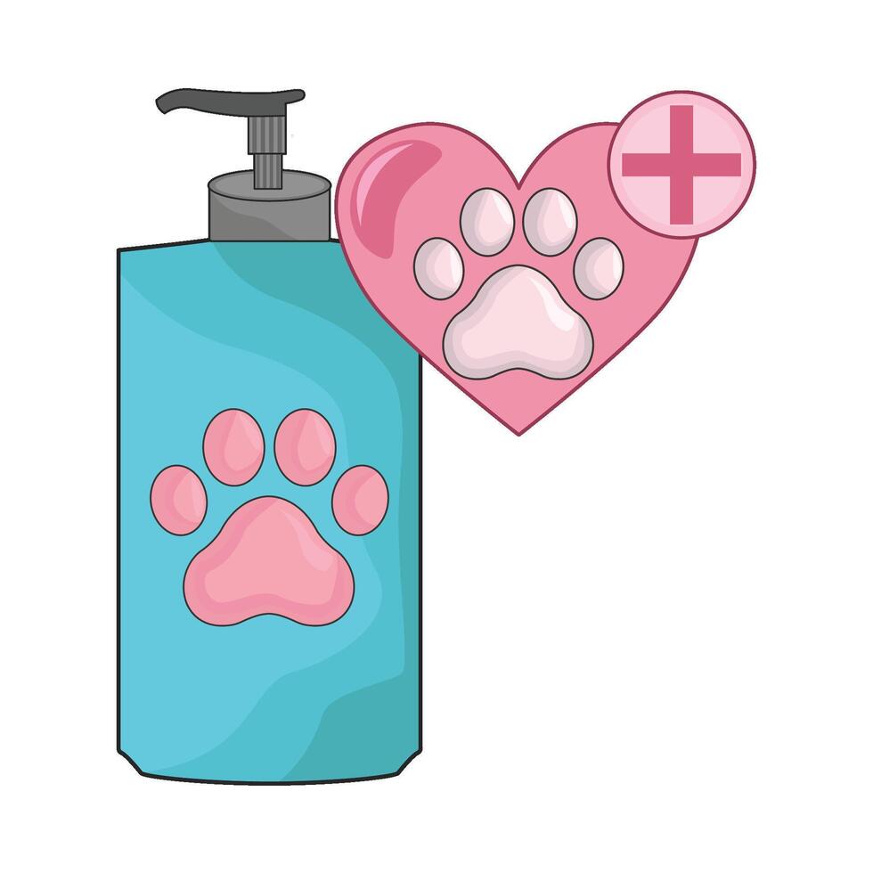 illustration of pet shampoo vector