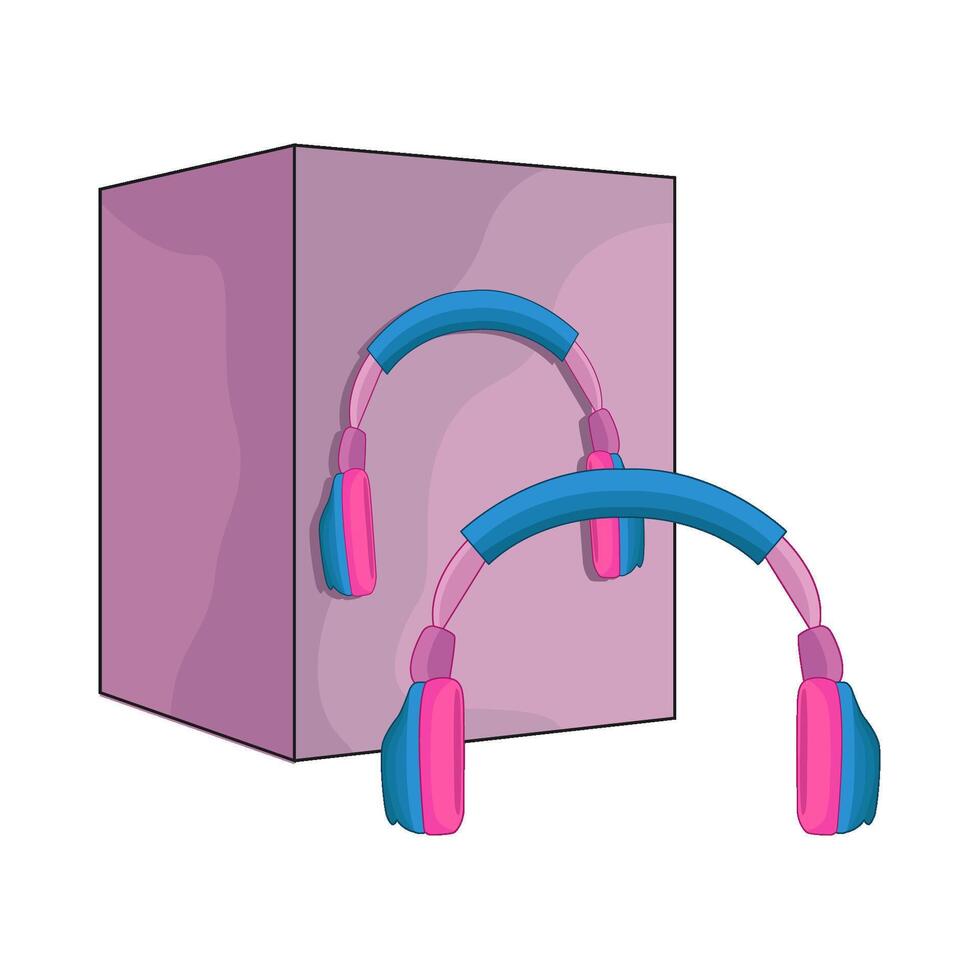 illustration of headphone box vector