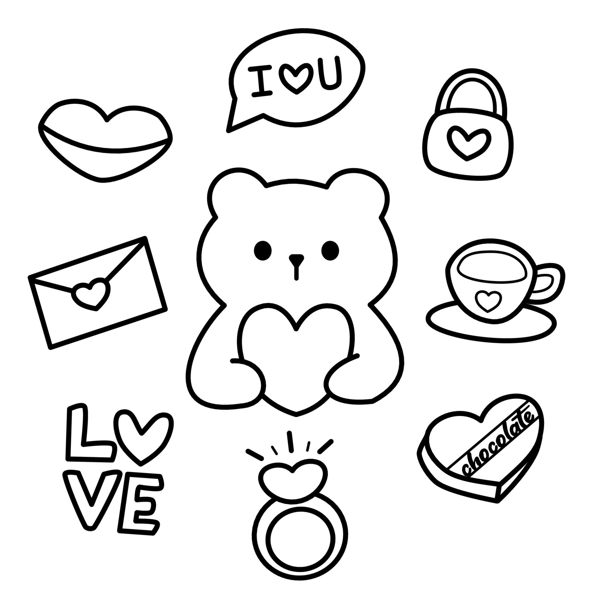 coloring-page-valentine-bear-46149566-vector-art-at-vecteezy