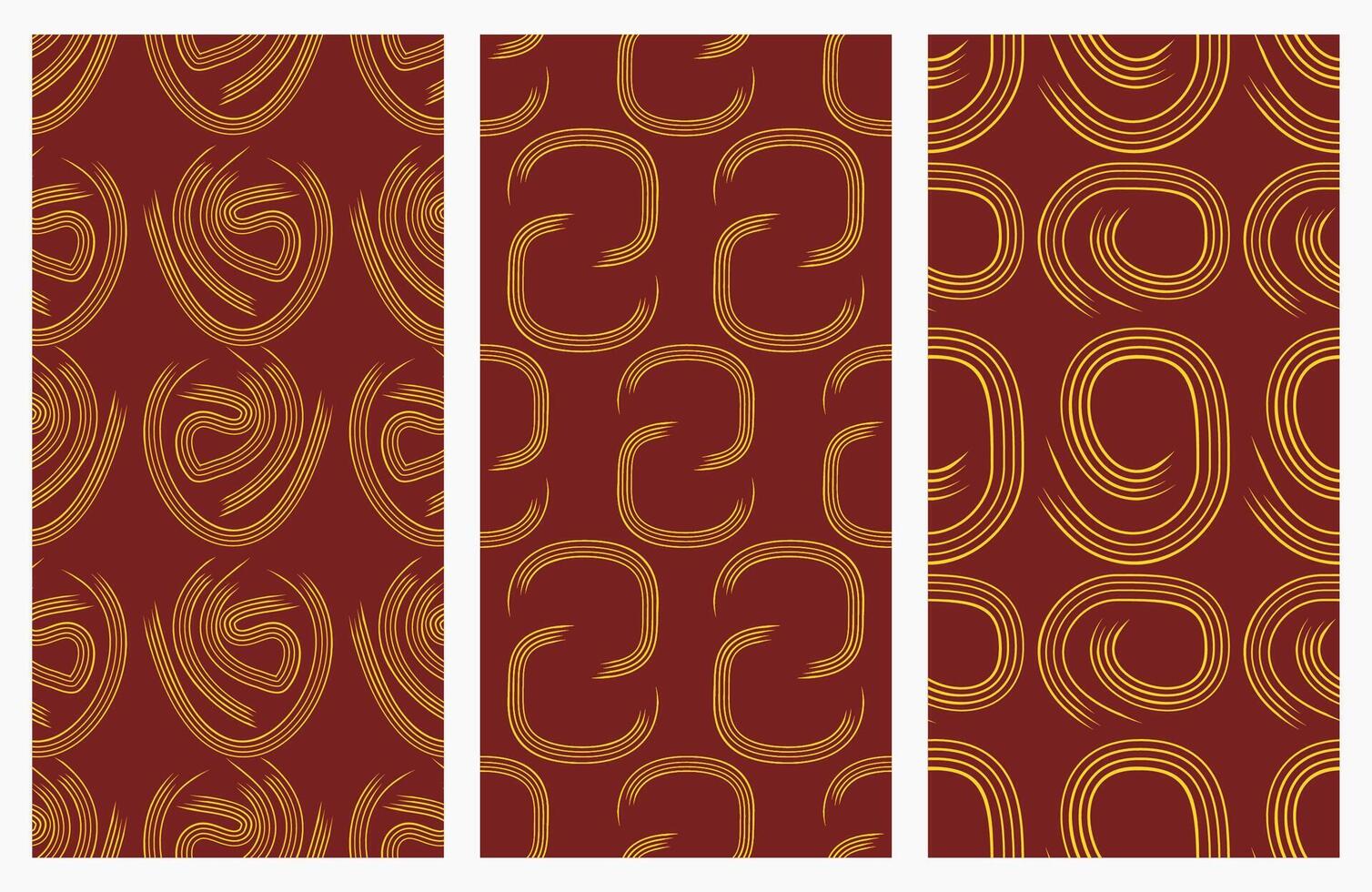A collection of seamless patterns with abstract themes and high artistic value. Suitable for use on fabrics, book covers, invitations, or walls of homes and offices vector