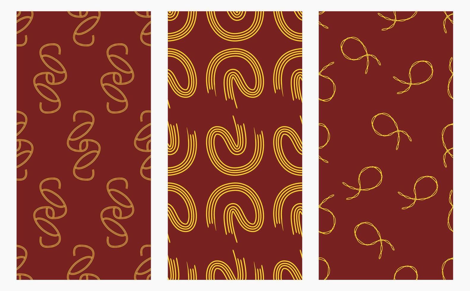 A collection of seamless patterns with abstract themes and high artistic value. Suitable for use on fabrics, book covers, invitations, or walls of homes and offices vector