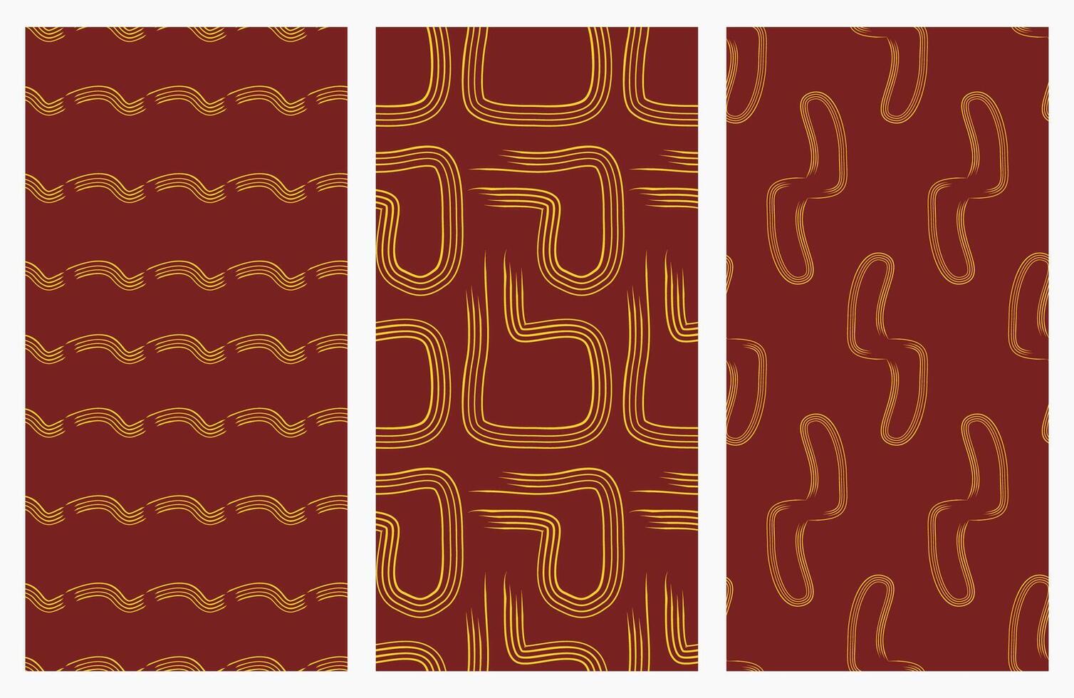 A collection of seamless patterns with abstract themes and high artistic value. Suitable for use on fabrics, book covers, invitations, or walls of homes and offices vector
