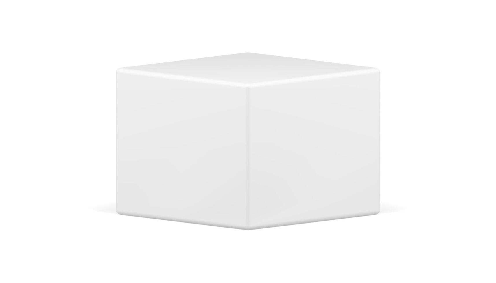 Realistic three dimensional squared geometric figure stage pedestal minimalistic design vector