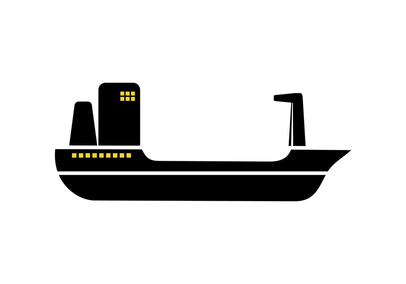 Tanker Ship Design Illustration vector