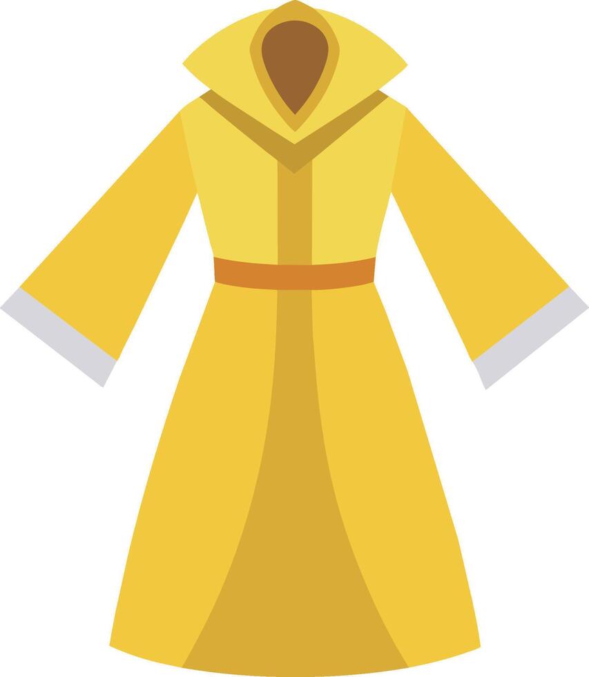 The yellow clothes of the midday medieval magician wizard vector