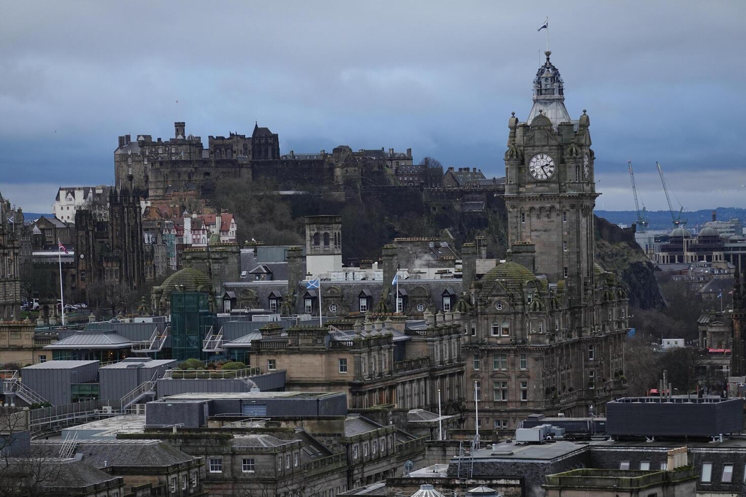 Cathedral towers over the ancient city photo