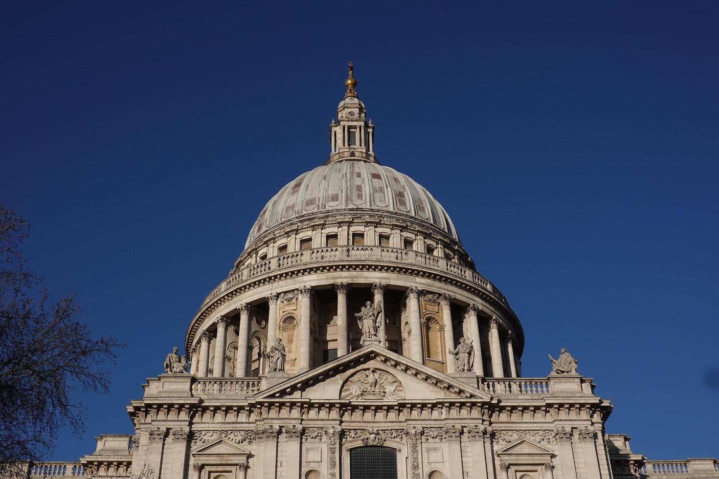 St Paul's Cathedral in London, and the iconic dome building against the sky photo