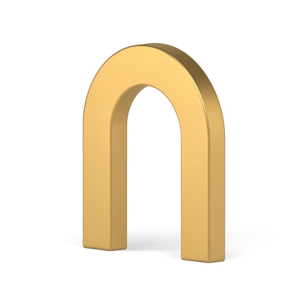 Golden gate curved geometric arch window door entrance frame architecture decor realistic vector