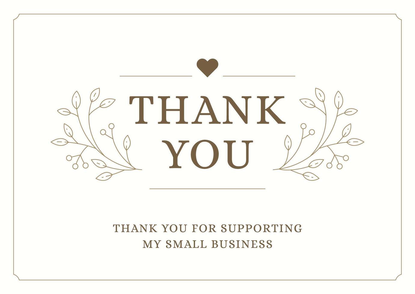 Thank you business support vintage card banner monochrome line design template vector