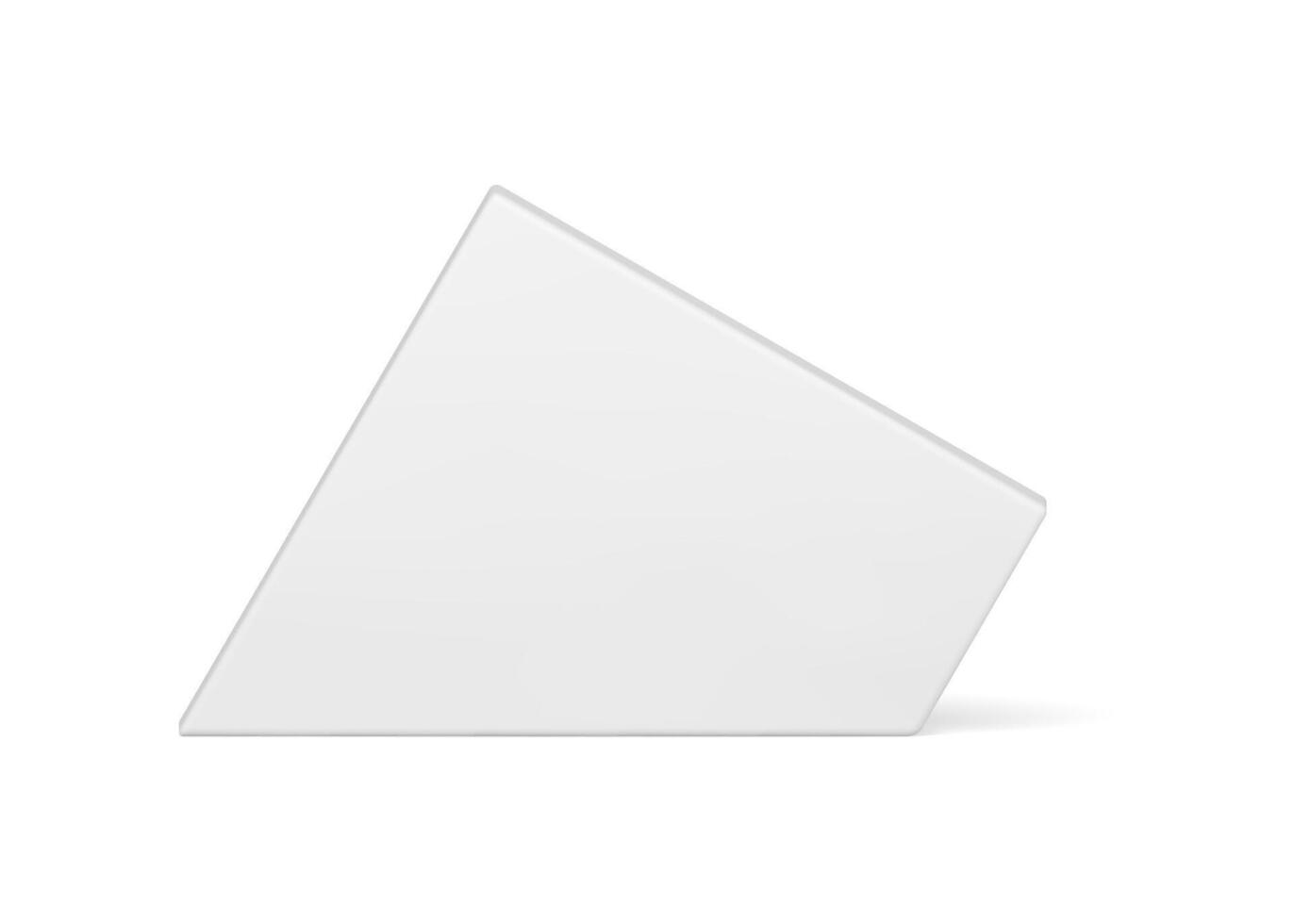 White polygonal abstract wall geometric foundation 3d design realistic illustration vector