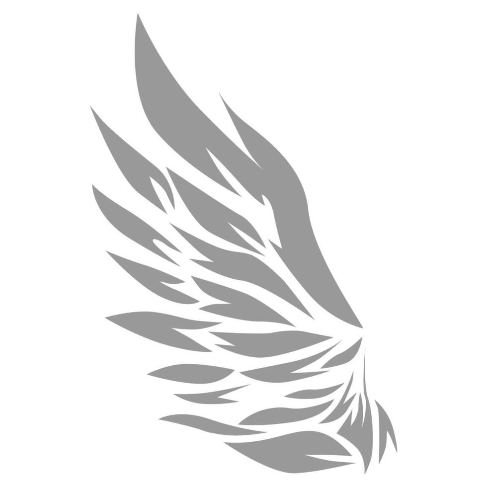 Bird wings illustration tattoo style vector