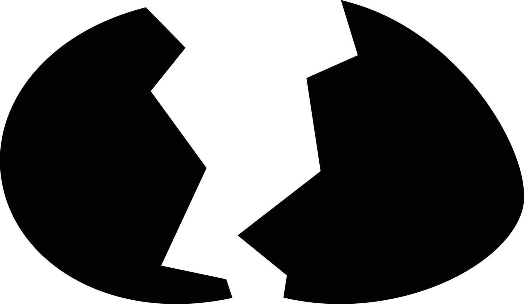 Cracked egg icon. Broken egg sign. flat style. vector