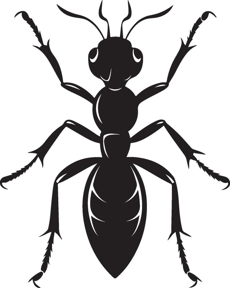 Ant Silhouette for Art Illustration, Logo, Pictogram, Website, or Graphic Design Element. Illustration vector