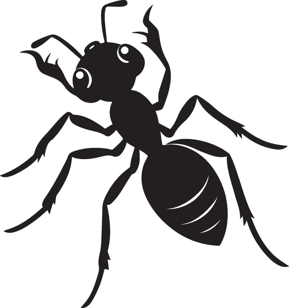 Ant Silhouette for Art Illustration, Logo, Pictogram, Website, or Graphic Design Element. Illustration vector