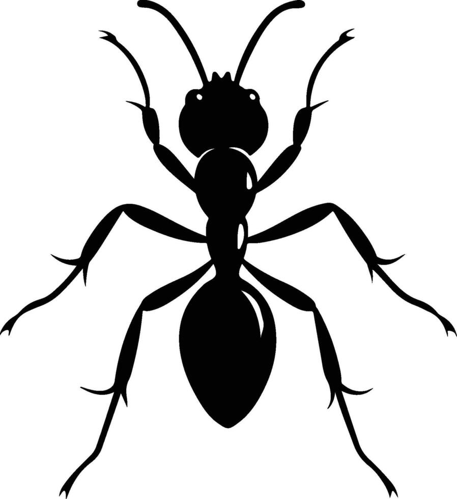 Ant Silhouette for Art Illustration, Logo, Pictogram, Website, or Graphic Design Element. Illustration vector