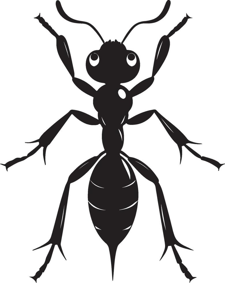 Ant Silhouette for Art Illustration, Logo, Pictogram, Website, or Graphic Design Element. Illustration vector
