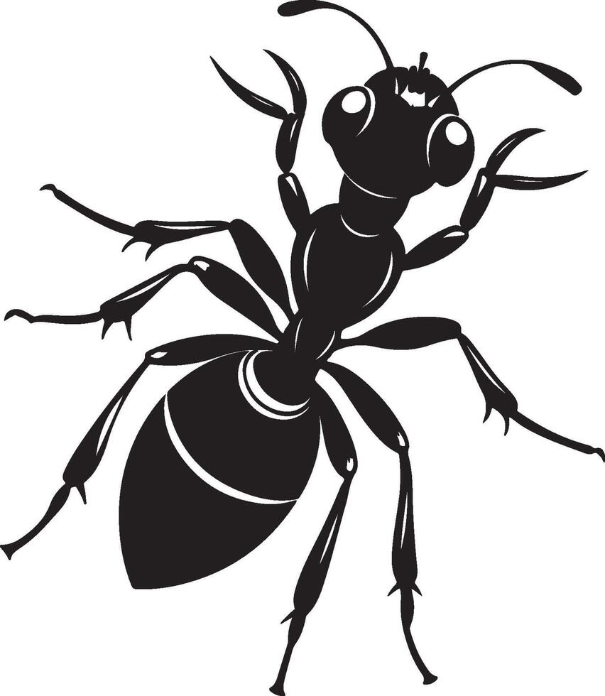 Ant Silhouette for Art Illustration, Logo, Pictogram, Website, or Graphic Design Element. Illustration vector