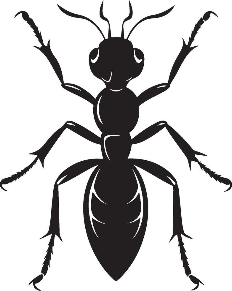 Ant Silhouette for Art Illustration, Logo, Pictogram, Website, or Graphic Design Element. Illustration vector