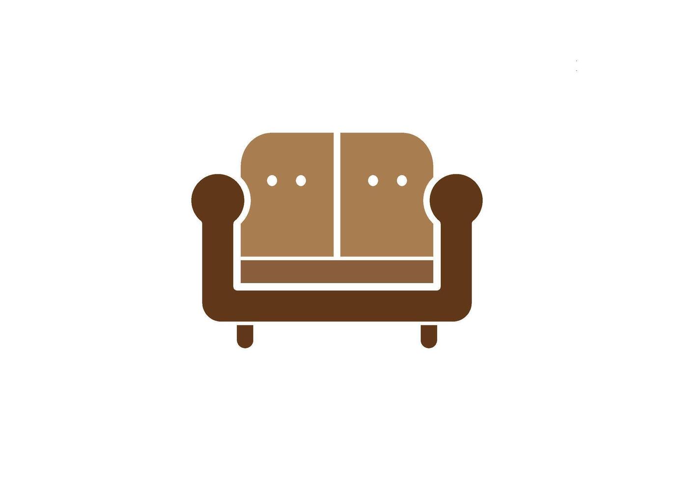 Sofa icon design template isolated illustration vector