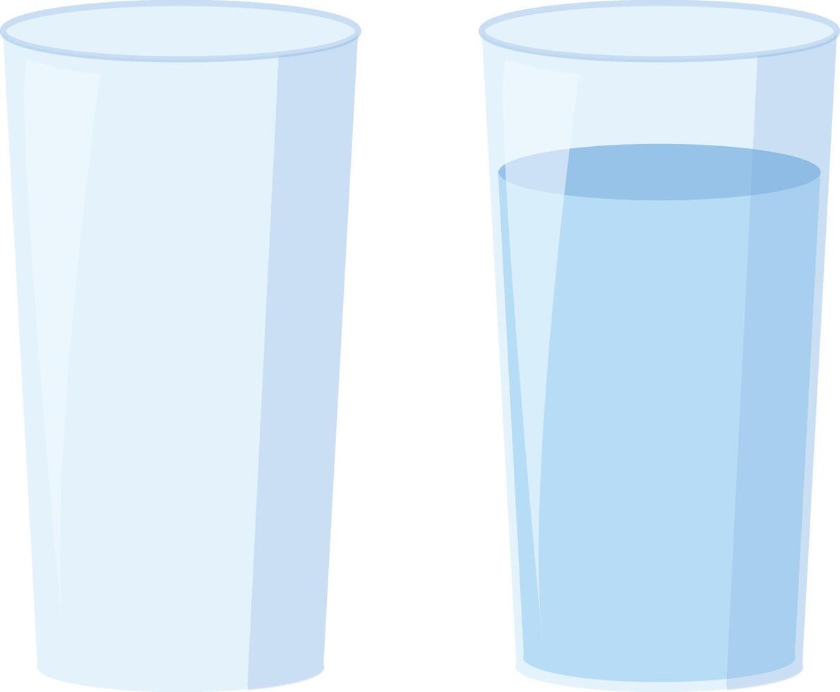 Set of Glasses of Water vector