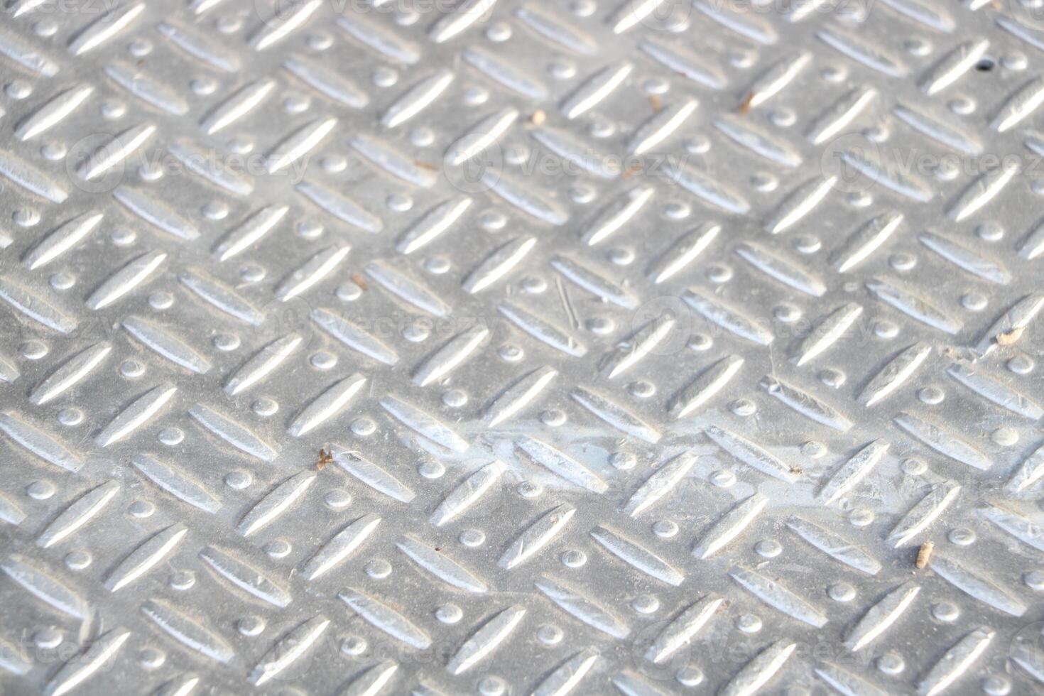 background of metal diamond plate in gray color photo